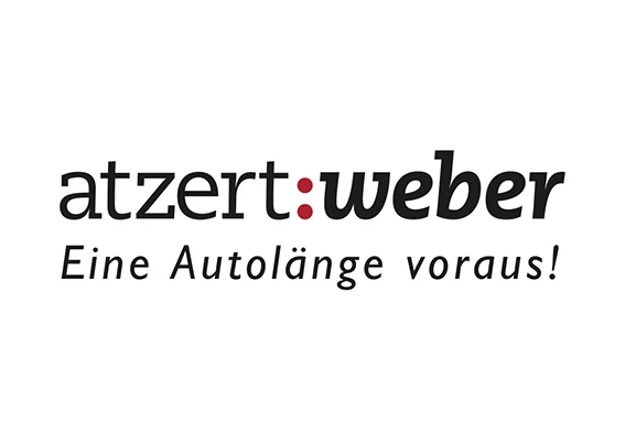 Logo atzert:weber Gruppe – Eine Autolänge voraus!
